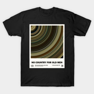 minimal_No Country for Old Men Circular Barcode Movie T-Shirt